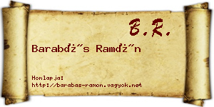 Barabás Ramón névjegykártya
